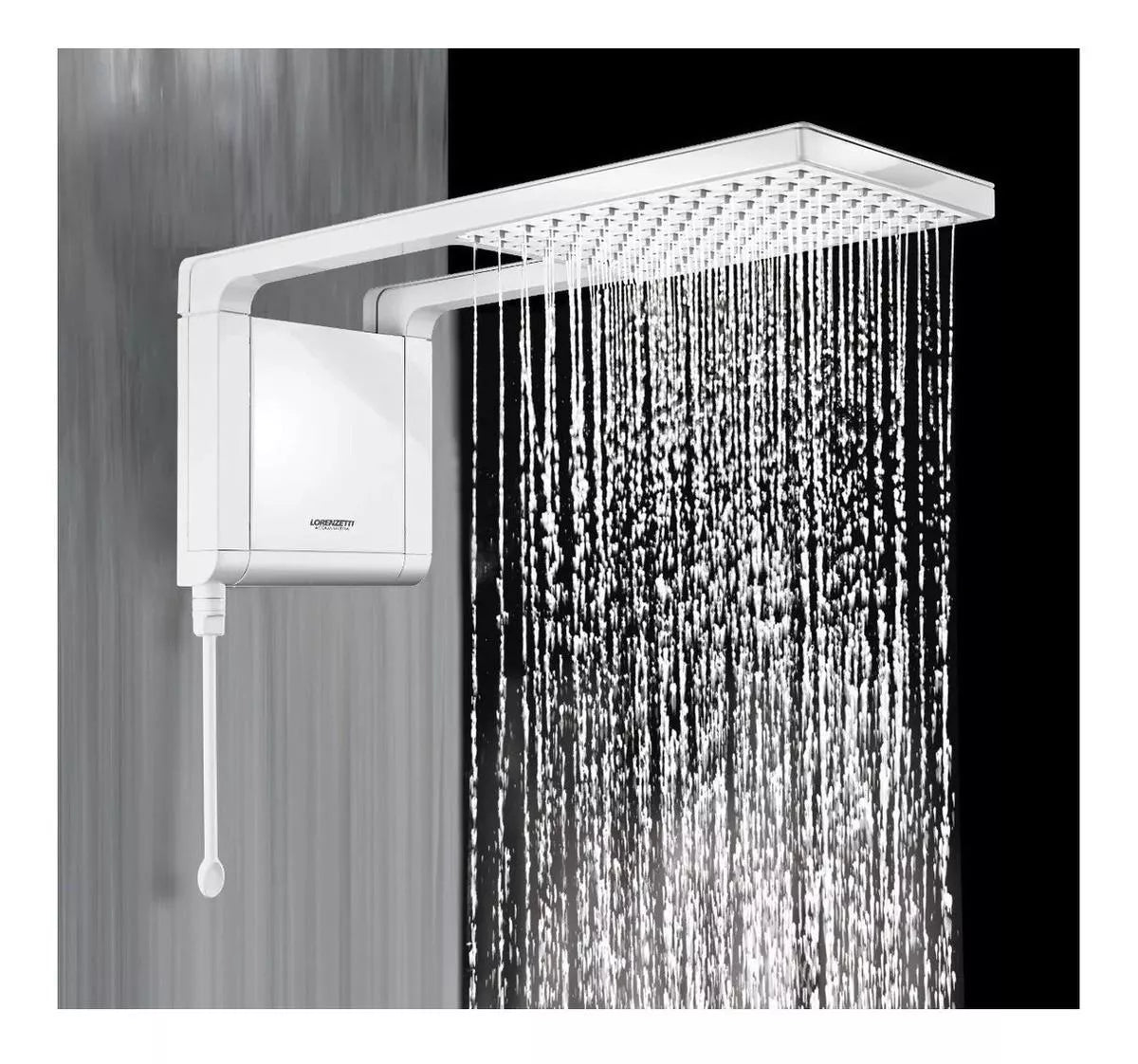 Chuveiro Elétrico de Parede Lorenzetti Acqua Ultra Storm Preto 7800W 220V Branco