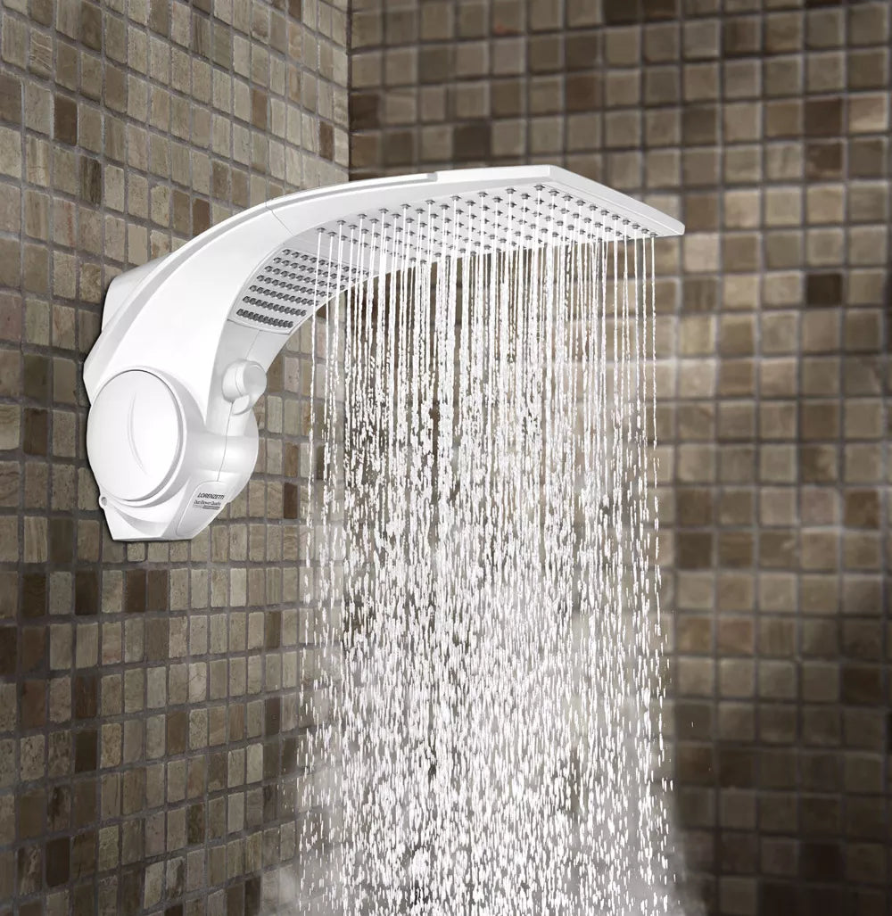 Chuveiro Elétrico De Parede Lorenzetti Duo Shower Quadra Multitemperaturas Branco 7500w 220v