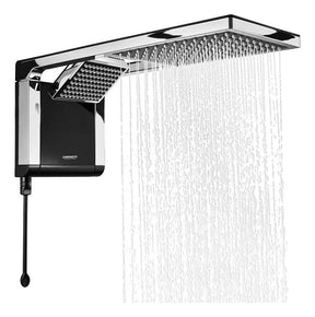 Chuveiro Elétrico De Parede Lorenzetti Acqua Ultra Duo Flex Preto Cromado 6800w 220v